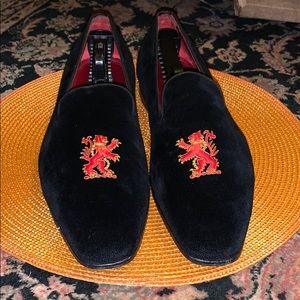 Edward Green velvet slipper
